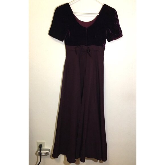 Vintage Fancy Maxi Dress Bridgerton Formal Empire Waist Ball Gala Holiday (BT) - Picture 12 of 14